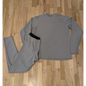 Columbia Titanium Mens 2pc Fleece Base Layer Set Tights Pants & Long Sleeve Crew